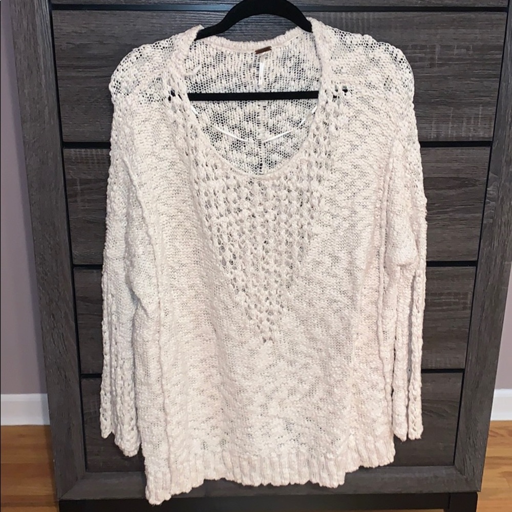 Free People - Cream Tunic Sweater